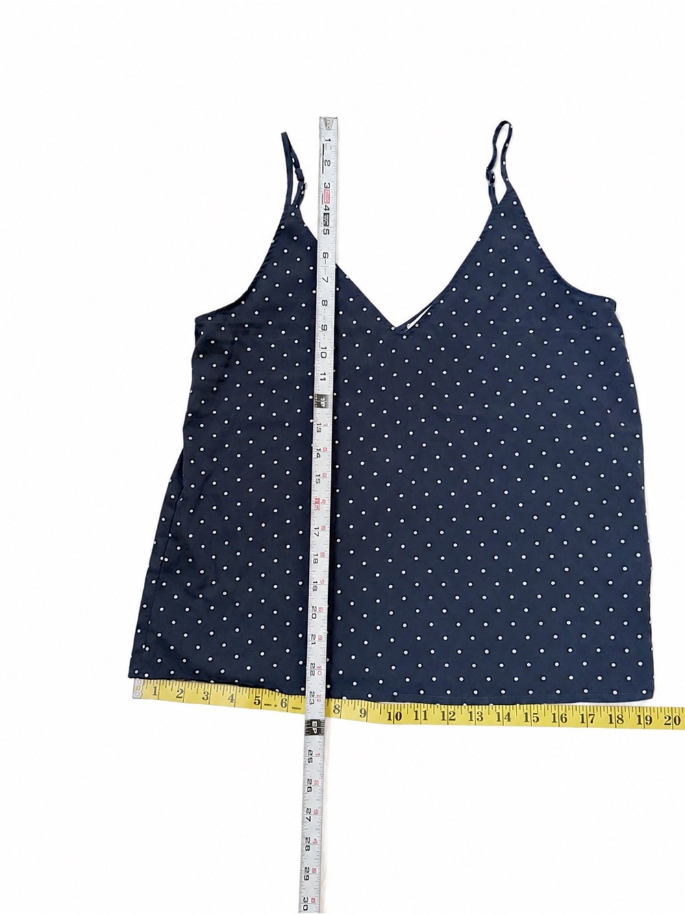 Abercrombie & Fitch Essentials Women’s Small Navy/White Poka Dots Cami Tank Top - Picture 4 of 6